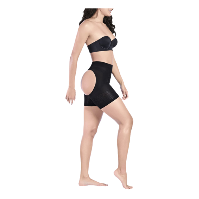 Panty Levanta Cola Huecos (S, negro)